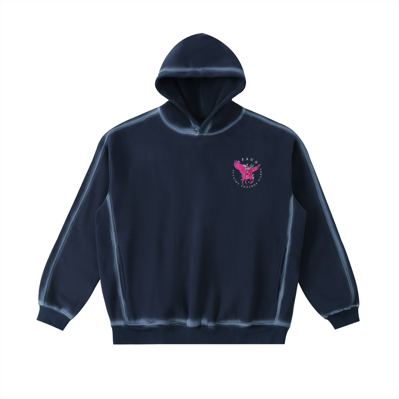 GAFAUDI PINK PEGASUS Sunfaded Edge Fleece Hoodie