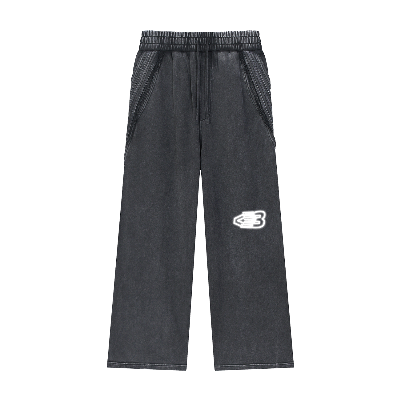 AVANTI AMOR Snow Washed Tape Raw Edge Sweatpants