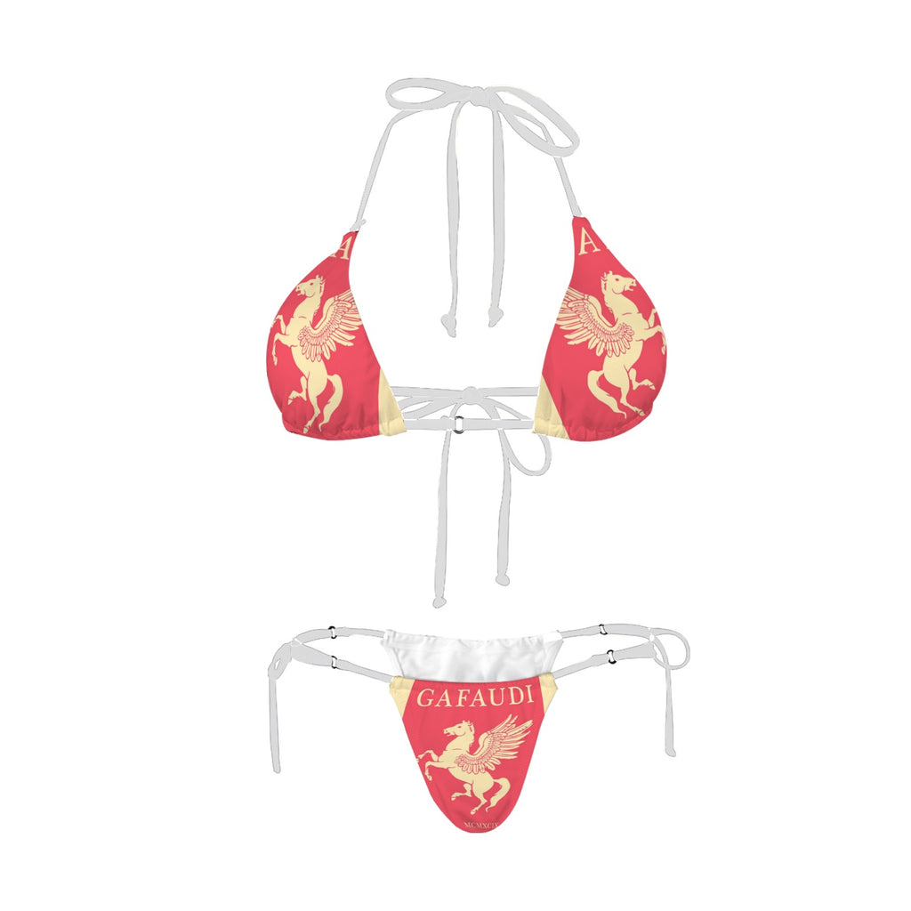 GAFAUDI Women's Halter String Bikini Set