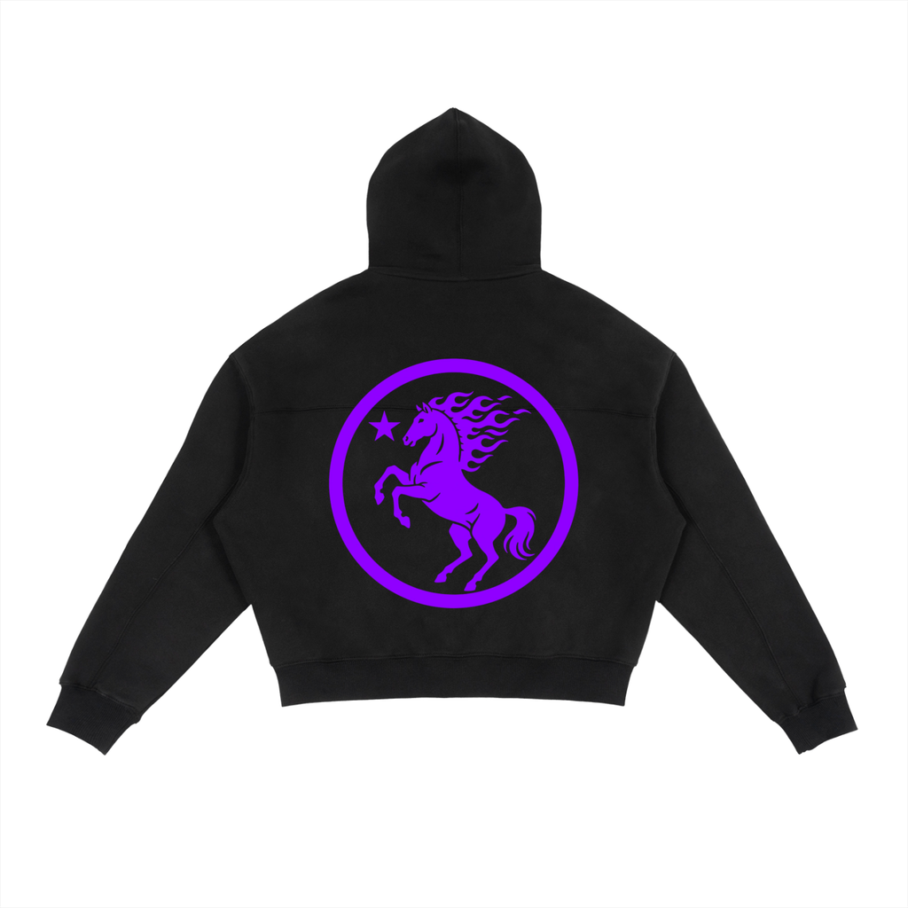 GAFAUDI Fleece Zip-Up Boxy Hoodie