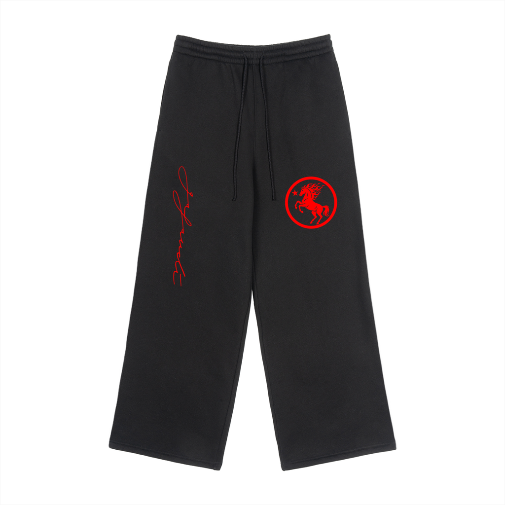 GAFAUDI Fleece Drawstring Straight-Leg Sweatpants