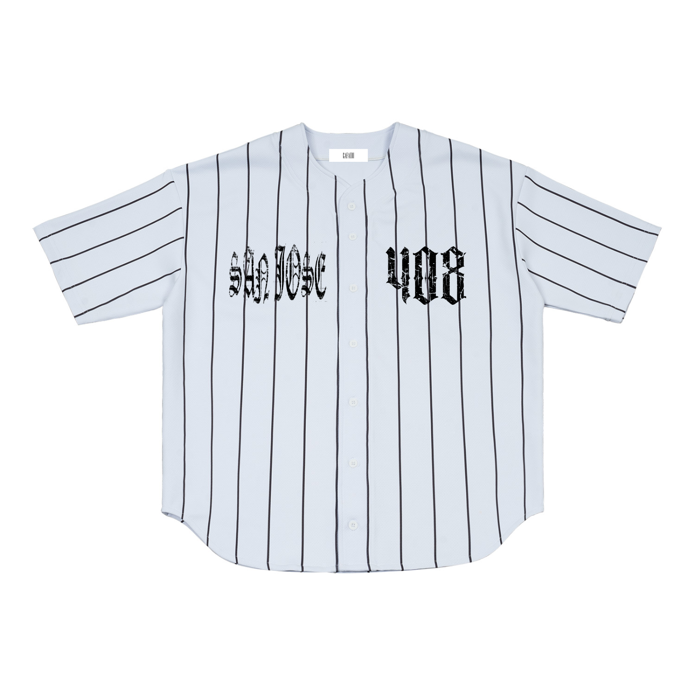 SAN JOSE "Bay Area 408" Pinstripe Baseball Jersey