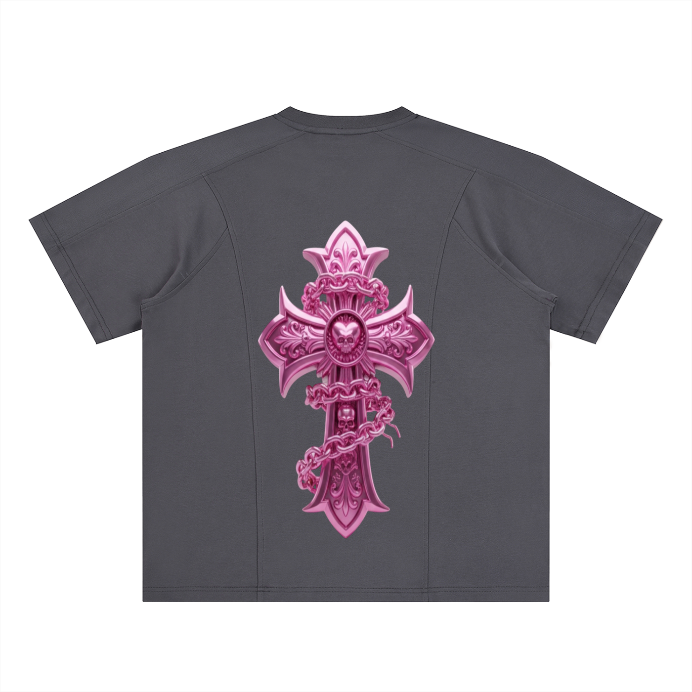 PINK CHROME Mesh-Lined Quick-Dry Perfermance T-Shirt