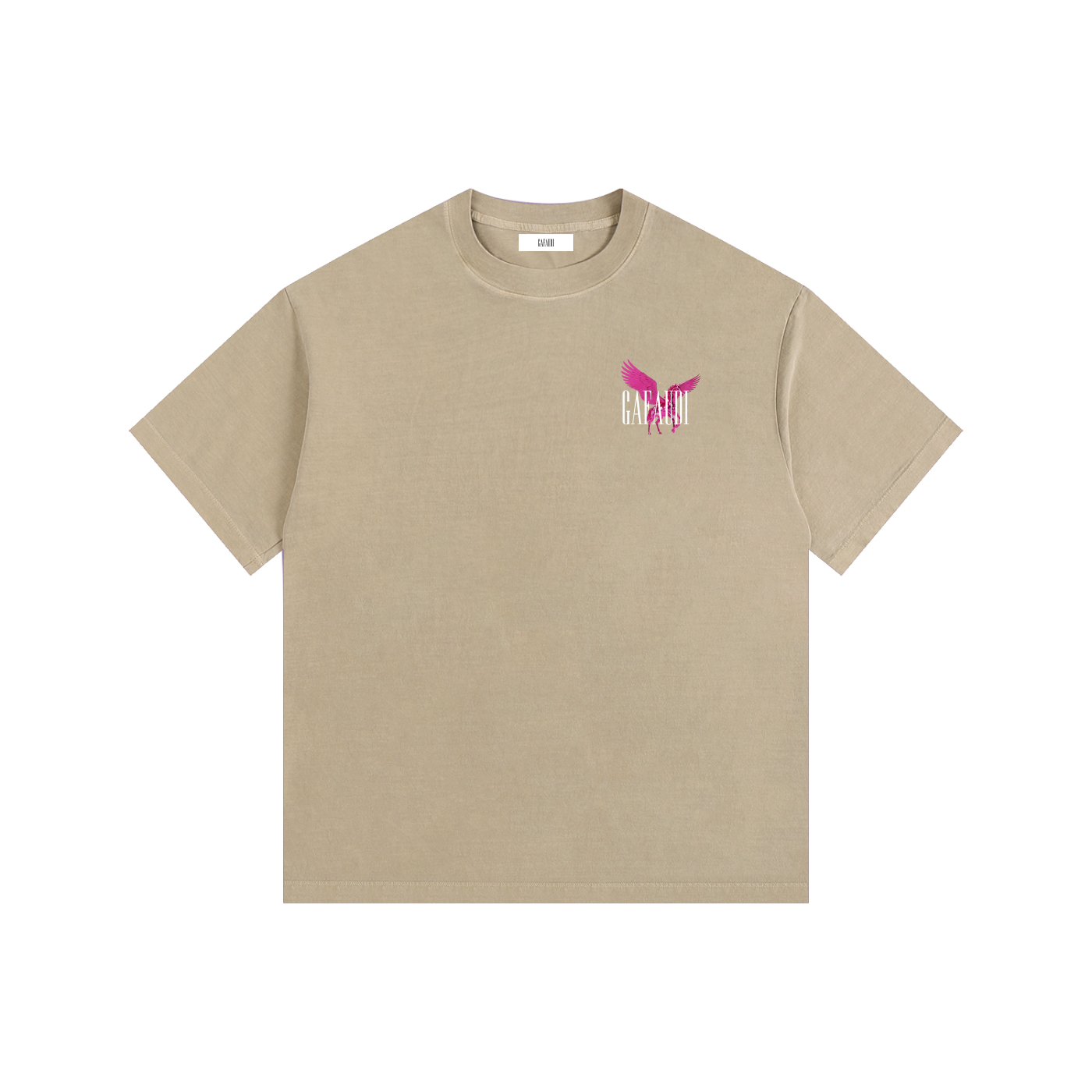 GAFAUDI PINK PEGASUS Vintage Washed Oversized Cotton T-Shirt