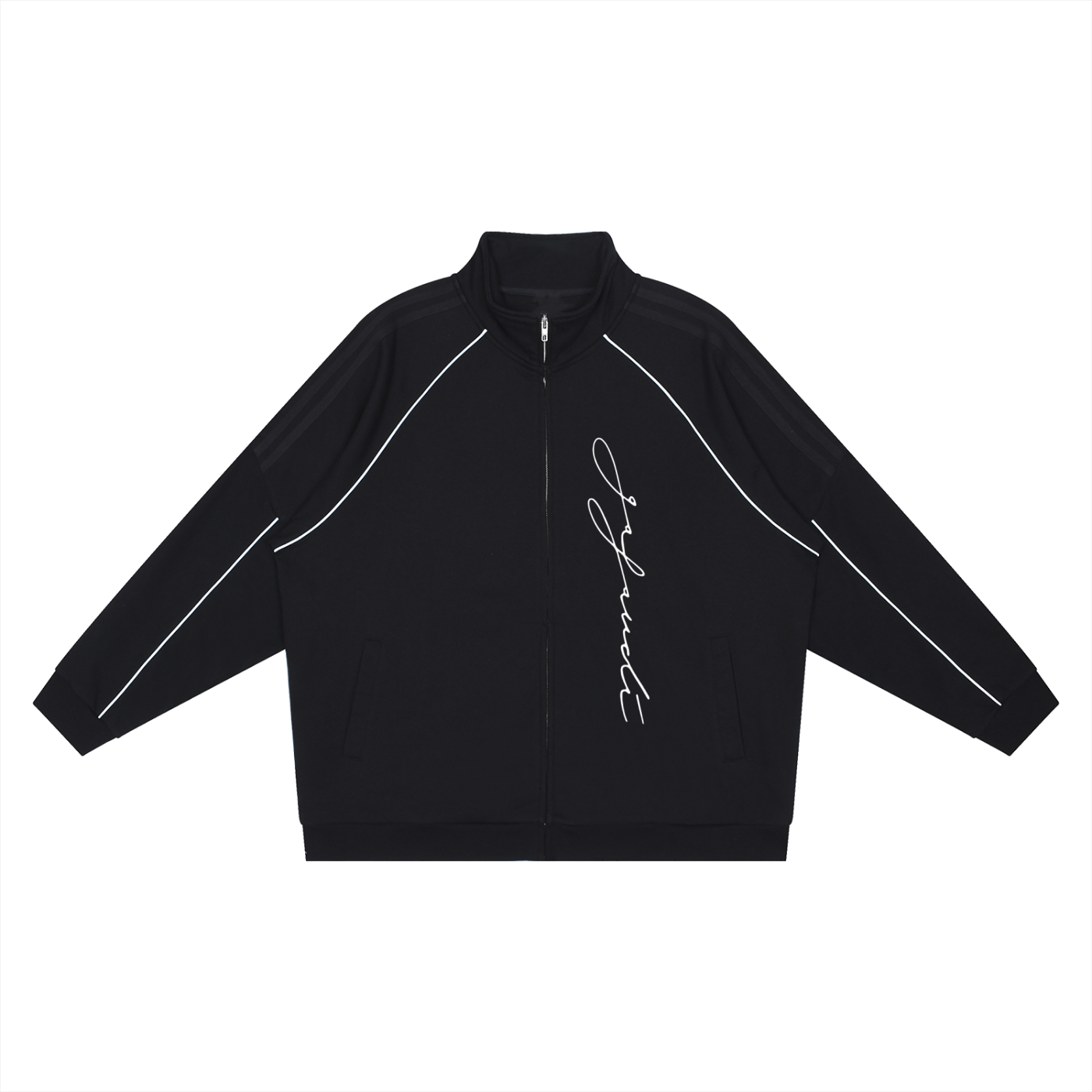 GAFAUDI Reflection Striped Raglan Sleeve  Jacket