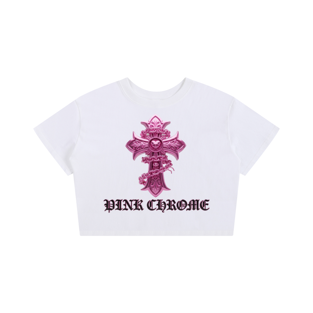 PINK CHROME Baby Tee Seamless T-Shirt - 200 GSM
