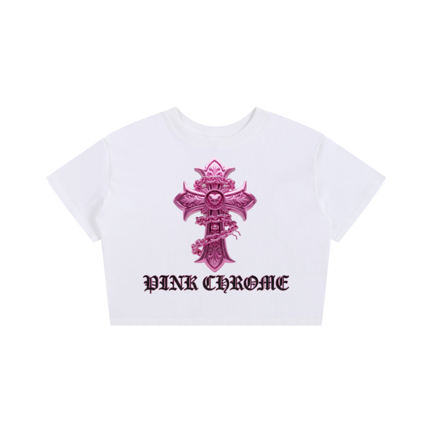 PINK CHROME Baby Tee Seamless T-Shirt - 200 GSM