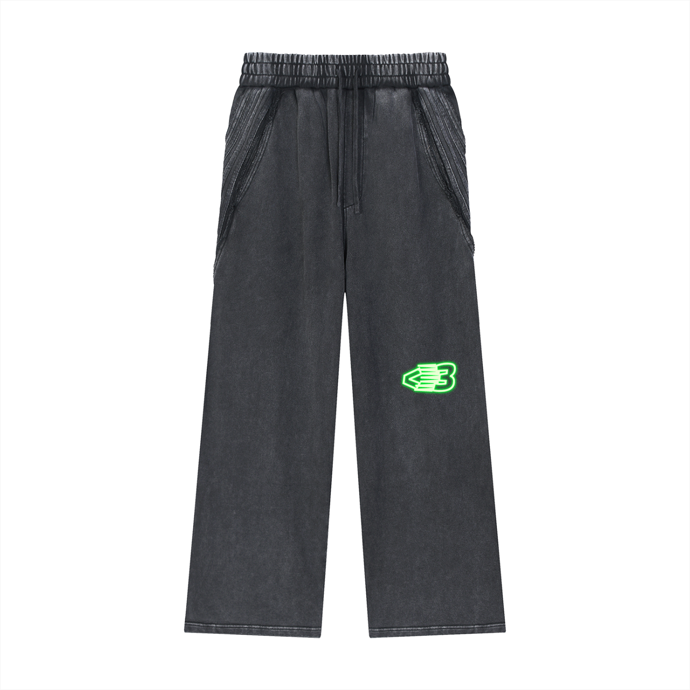 AVANTI AMOR Snow Washed Tape Raw Edge Sweatpants