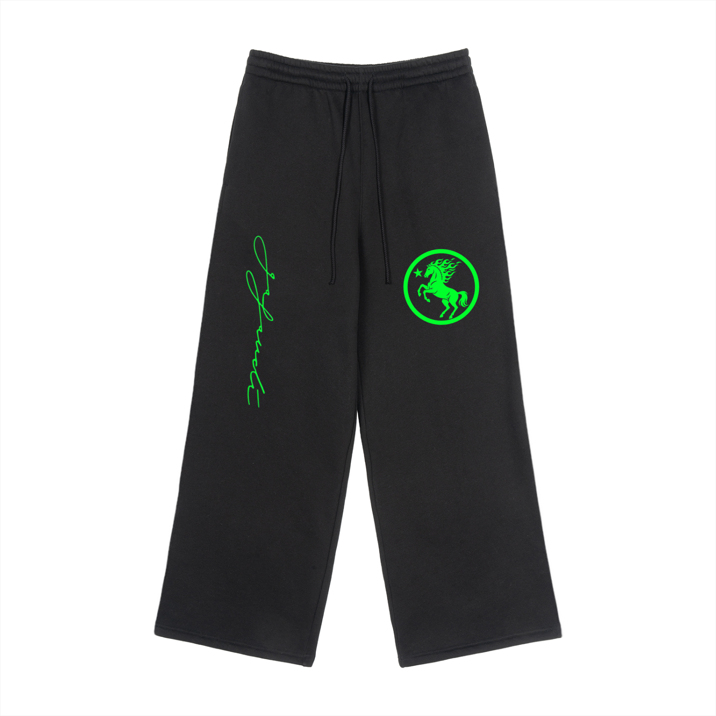 GAFAUDI Fleece Drawstring Straight-Leg Sweatpants