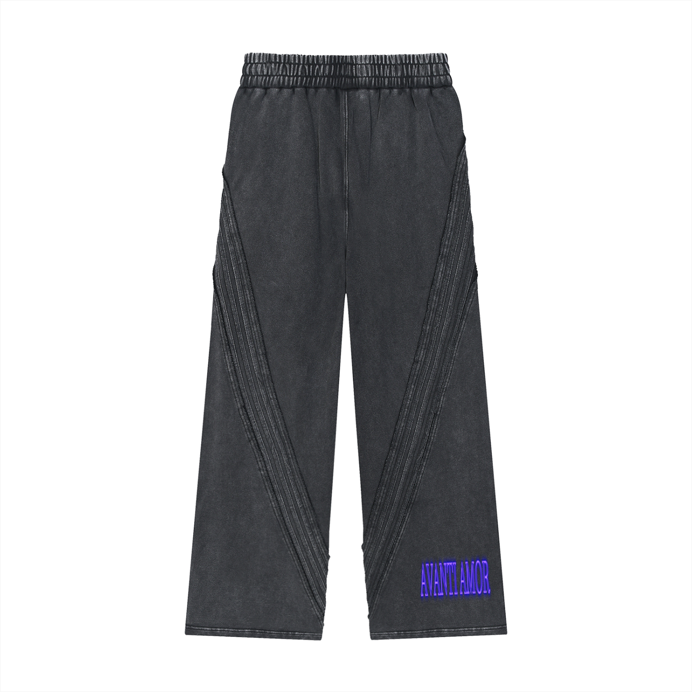 AVANTI AMOR Snow Washed Tape Raw Edge Sweatpants