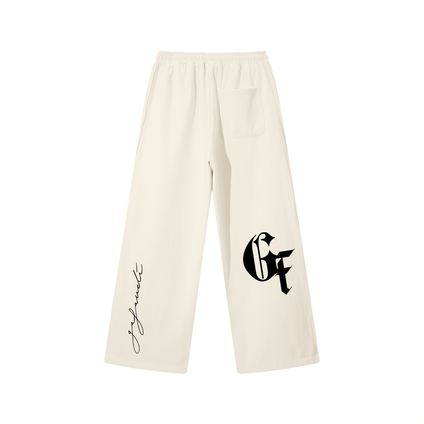 GAFAUDI 'GOD FEARING' Contrast Tape Straight-Leg Sweatpants