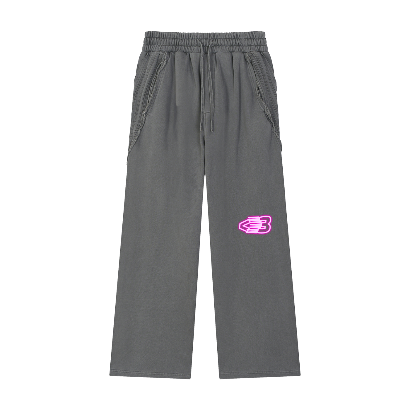 AVANTI AMOR Snow Washed Tape Raw Edge Sweatpants