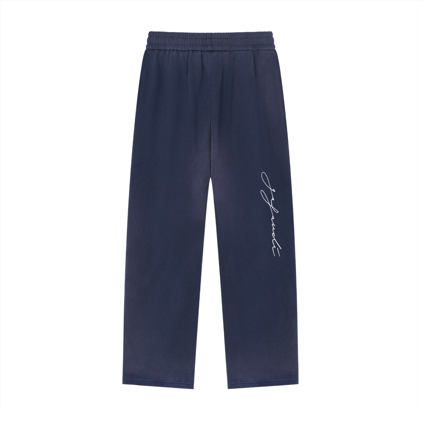 GAFAUDI Sun Fade Raw Edge Straight-Leg Sweatpants