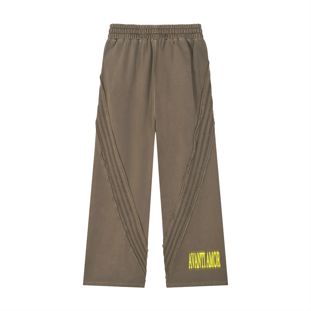 AVANTI AMOR Snow Washed Tape Raw Edge Sweatpants