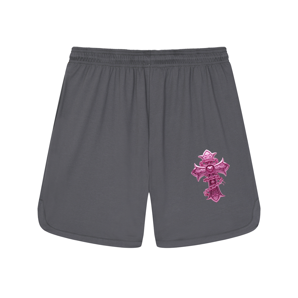 PINK CHROME Mesh-Lined Quick-Dry Performance Shorts