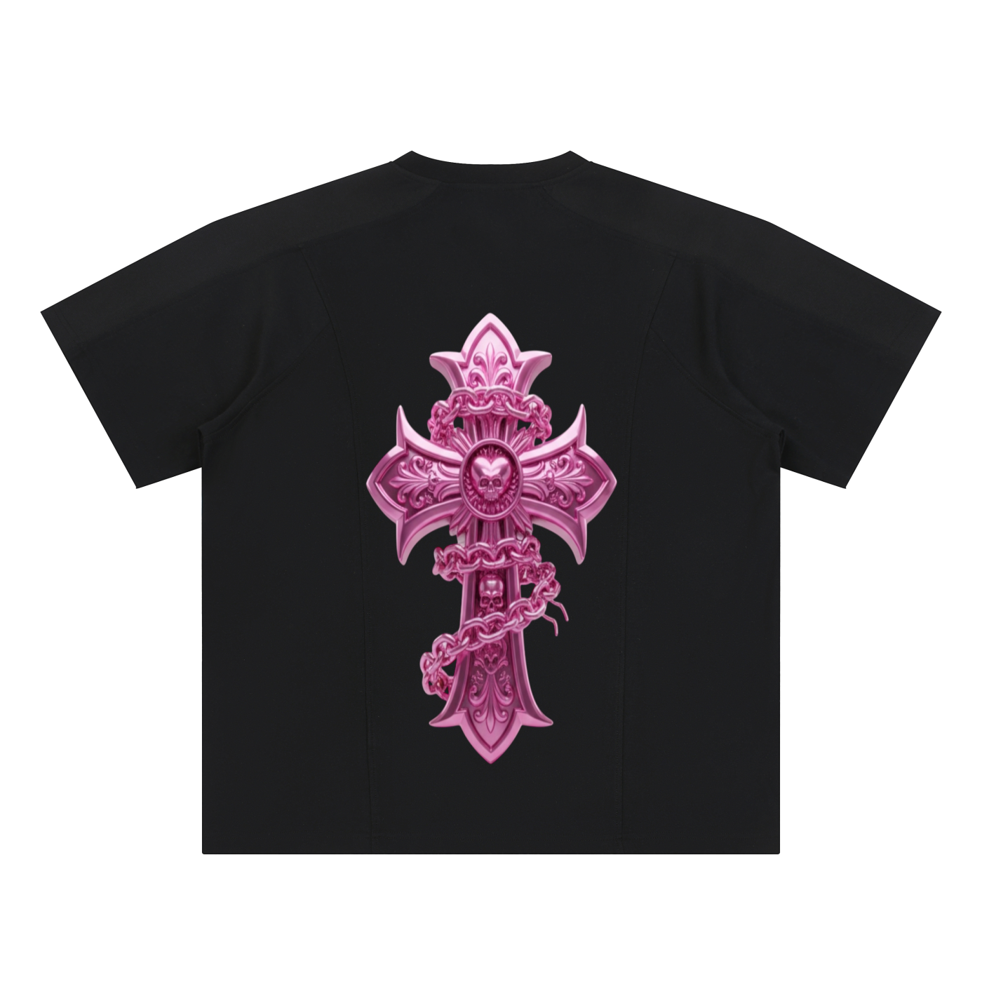 PINK CHROME Mesh-Lined Quick-Dry Perfermance T-Shirt