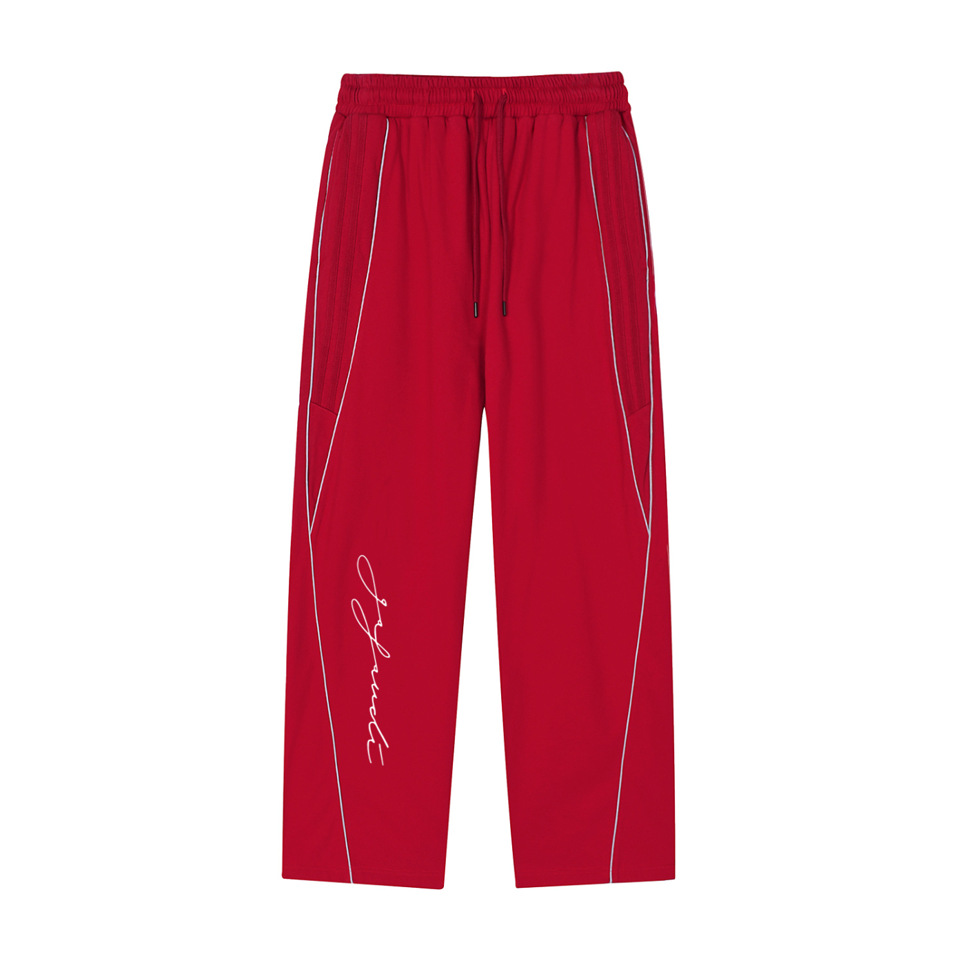 GAFAUDI Reflection Striped Straight-Leg Sweatpants