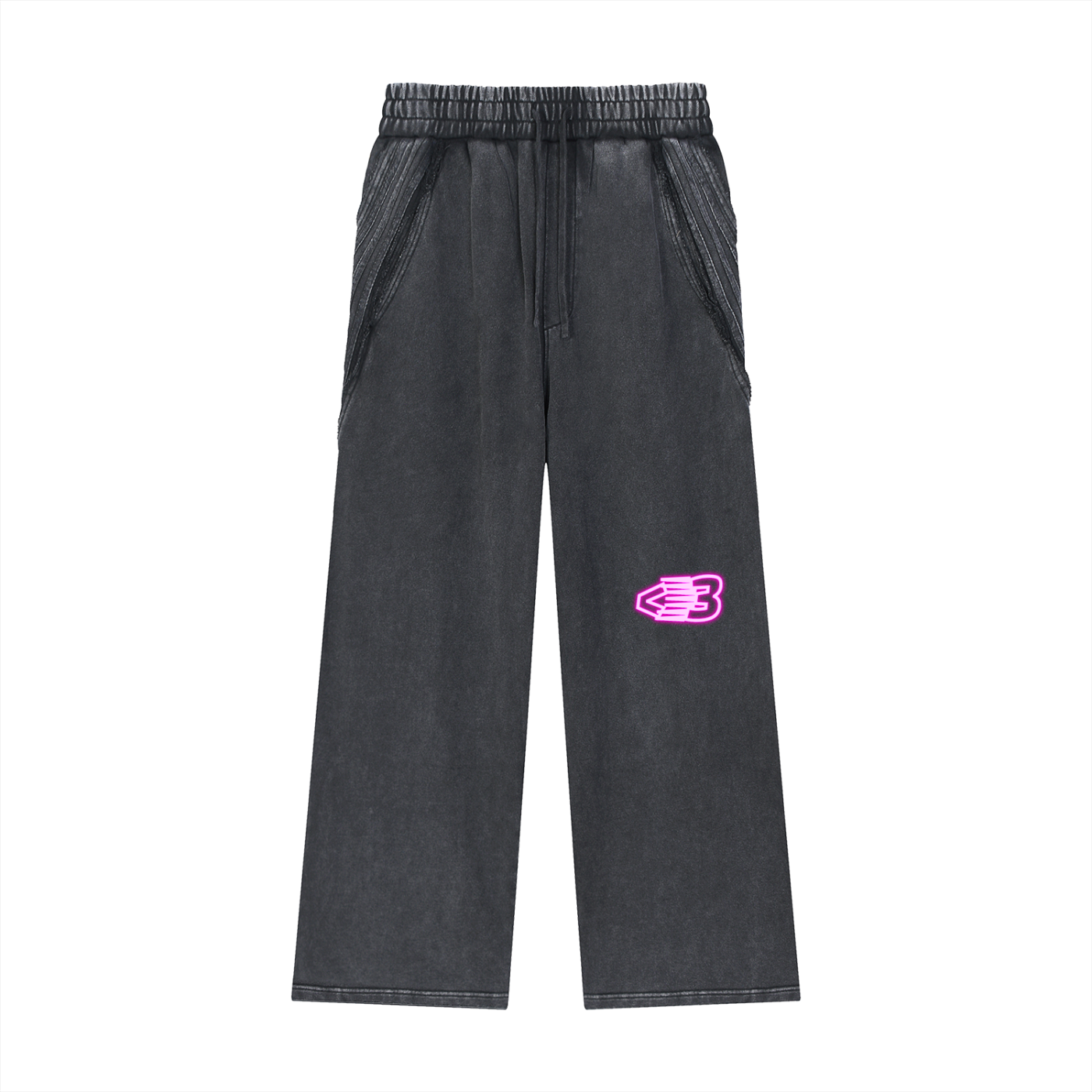 AVANTI AMOR Snow Washed Tape Raw Edge Sweatpants