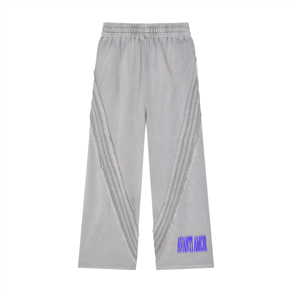 AVANTI AMOR Snow Washed Tape Raw Edge Sweatpants