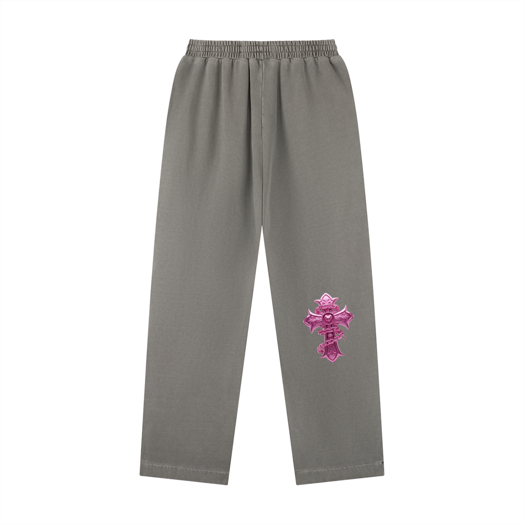 PINK CHROME Vintage Washed Drawstring Sweatpants