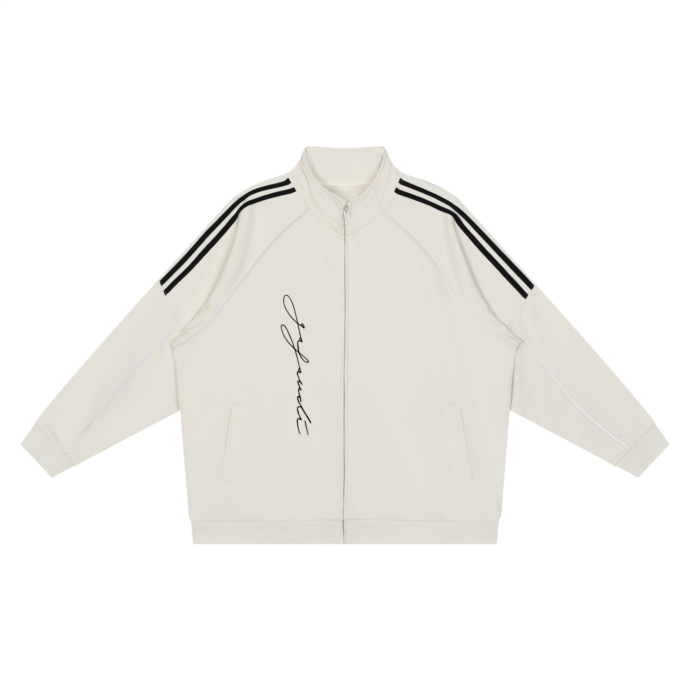 GAFAUDI Reflection Striped Raglan Sleeve  Jacket