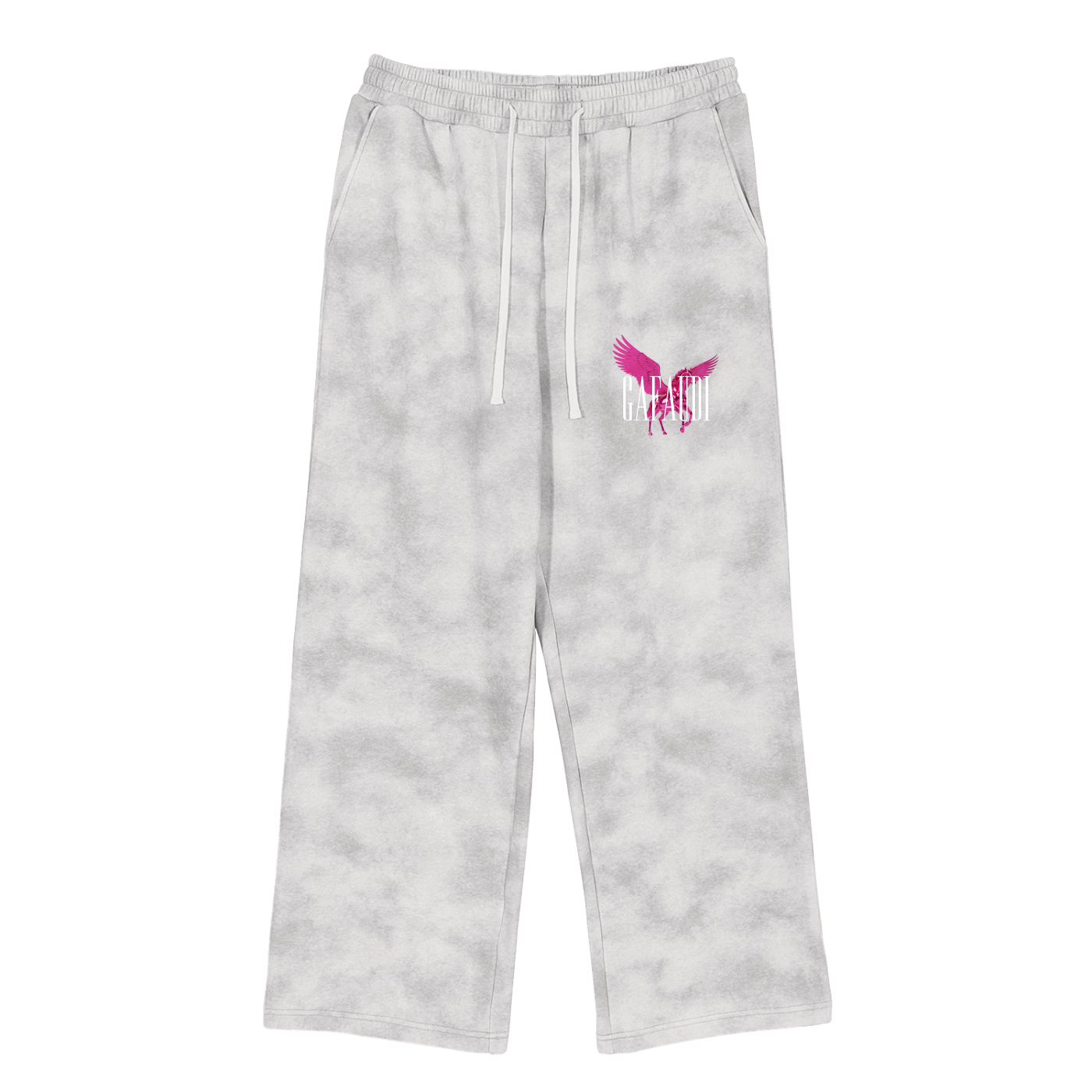 GAFAUDI PINK PEGASUS Dirty Washed Fleece Sweatpants